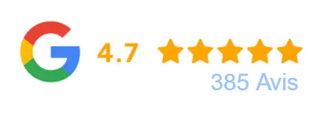 Noté 4,7/5 sur Google